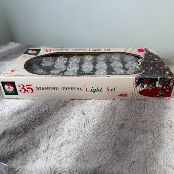 Vintage Kurt Adler Santa's World 35 Diamond Crystal light set Christmas Working - Picture 5 of 16